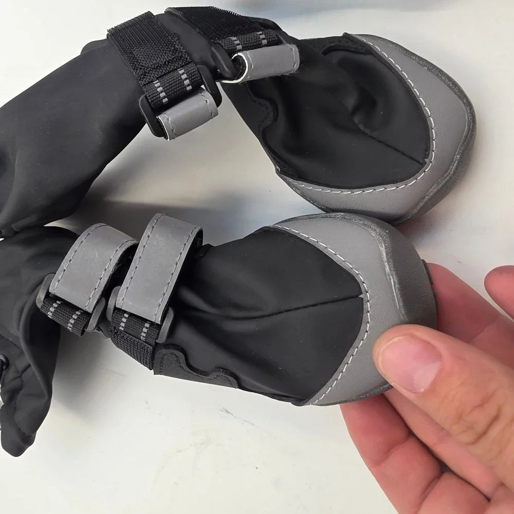 YINWANBB Dog Boots with Adjustable Suspenders Waterproof Anti-Slip Black XL O4